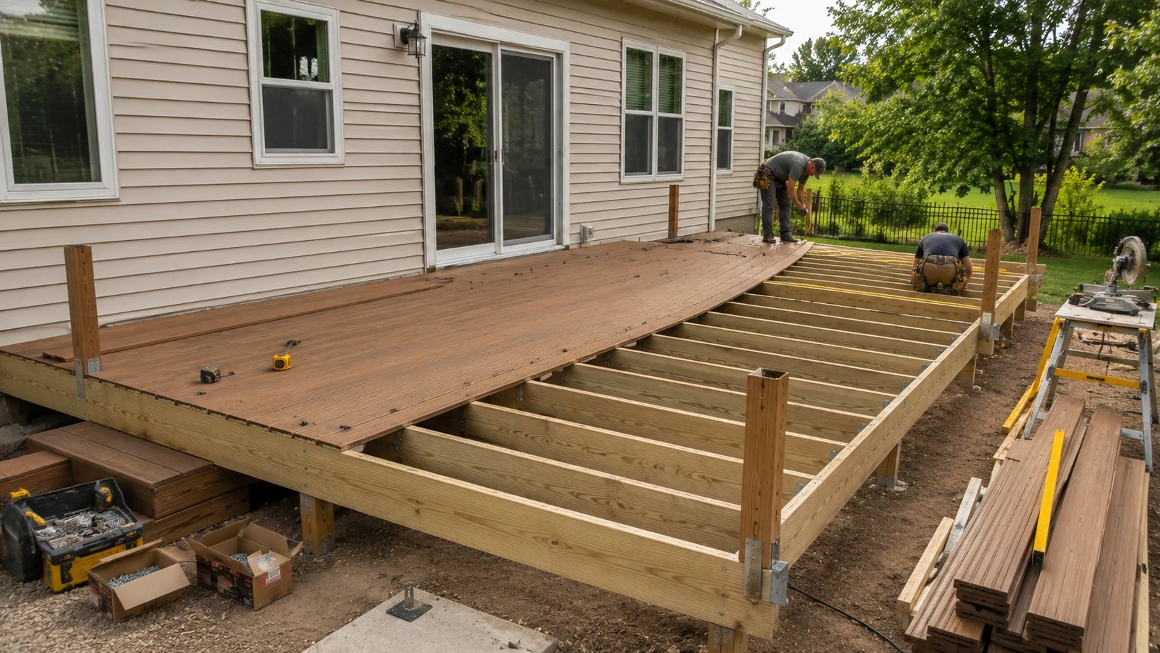 Deck construction framing Licking County Ohio
